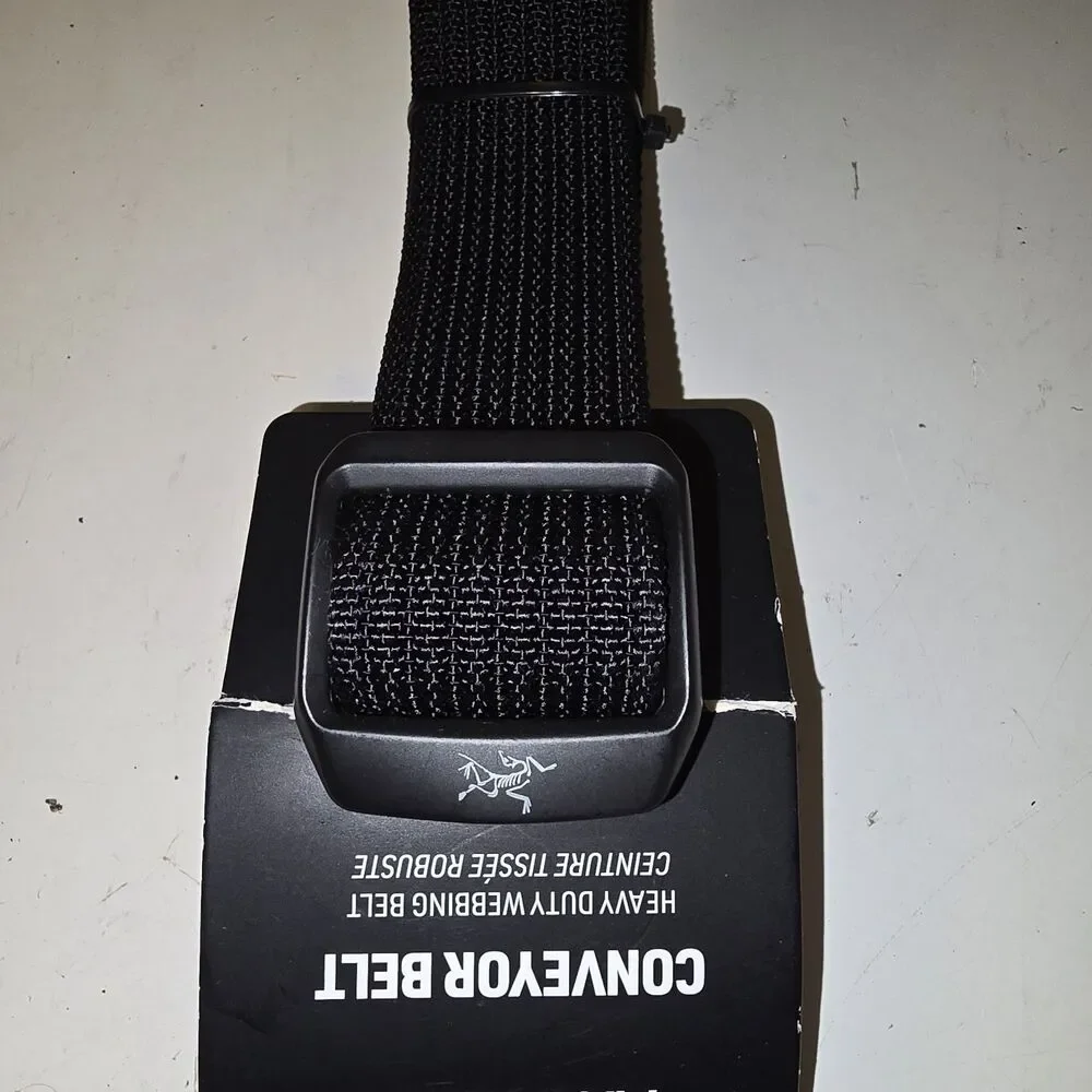 Arc'teryx Conveyor Belt 38mm Black Webbing Metal Buckle Size Large